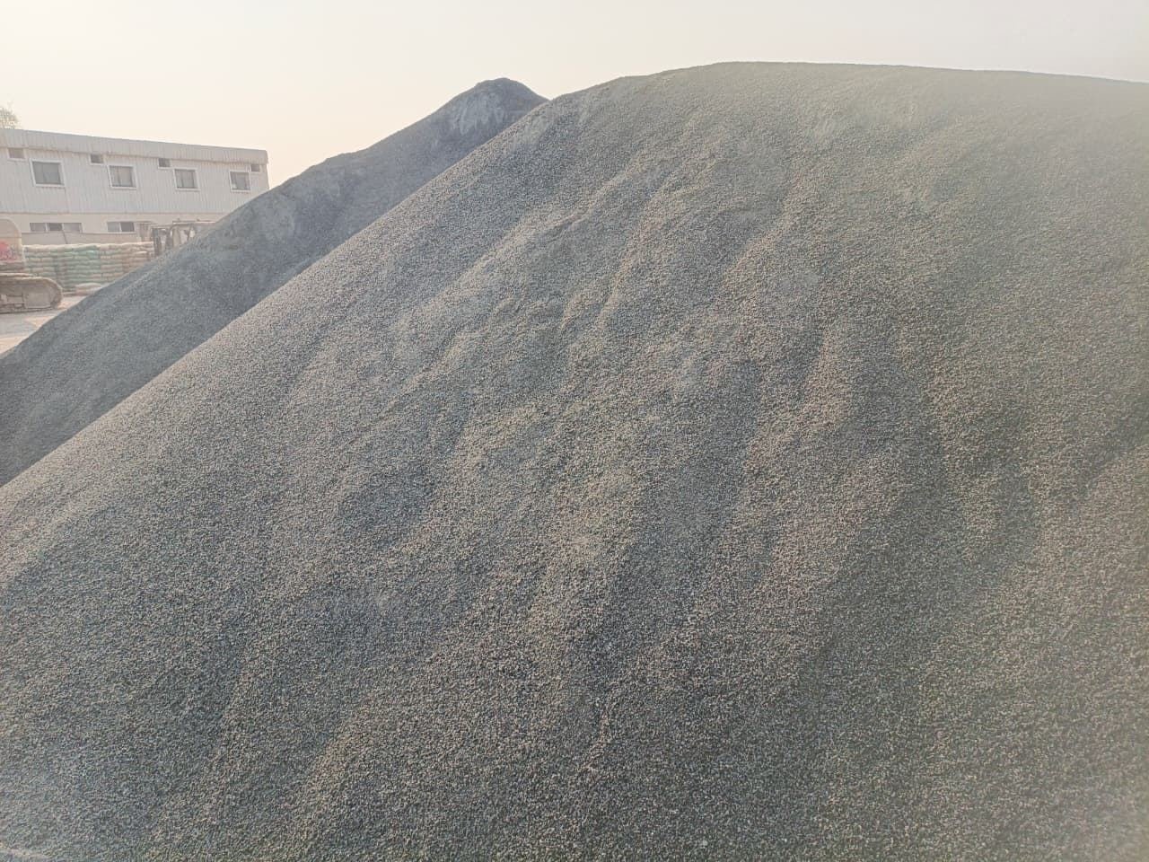 Washed sand stockpile